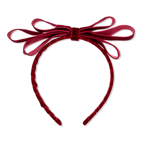 Conair Accessories Red Velvet Bow and Fabric-Wrapped Headband #1