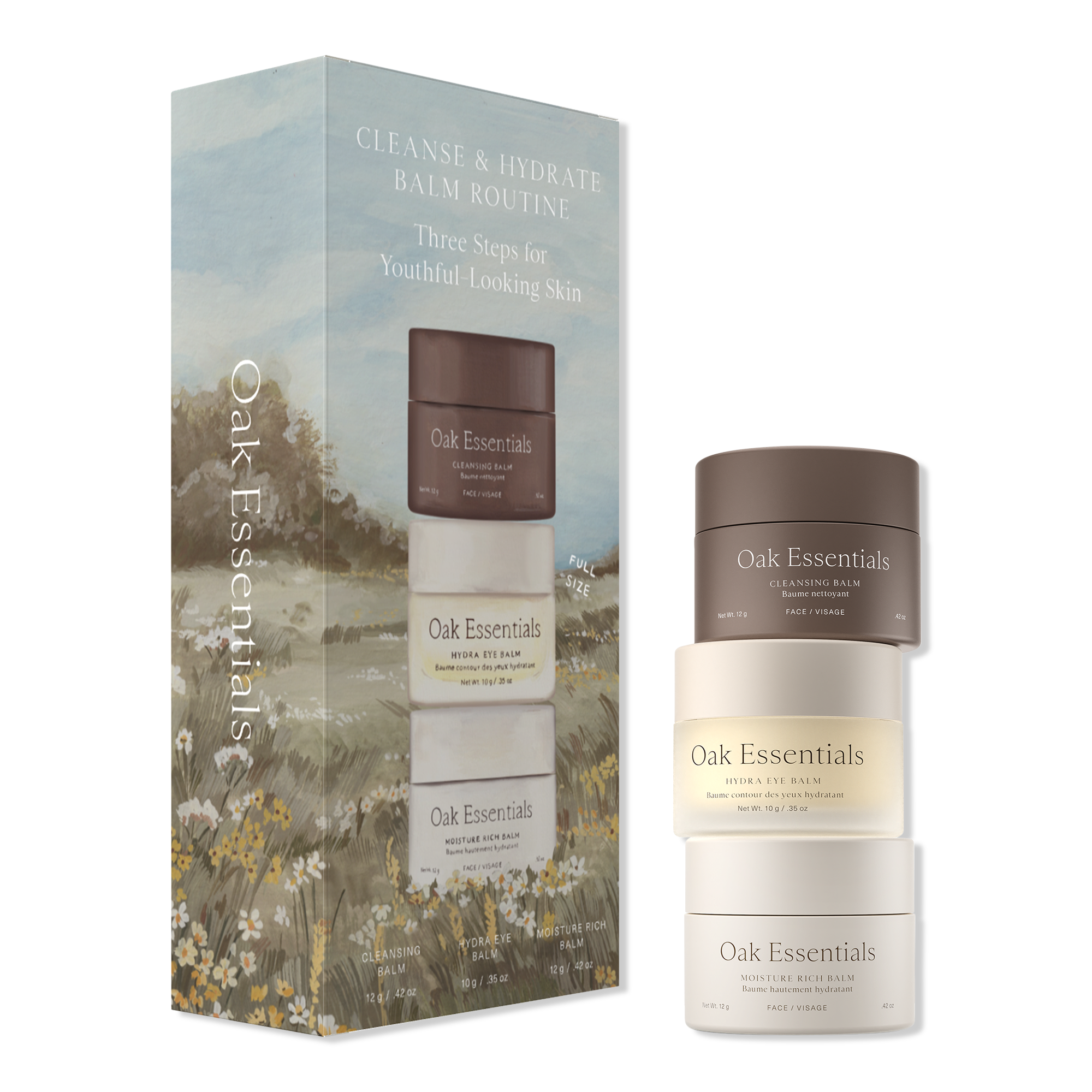 Oak Essentials Cleanse & Hydrate Face Balm Routine #1