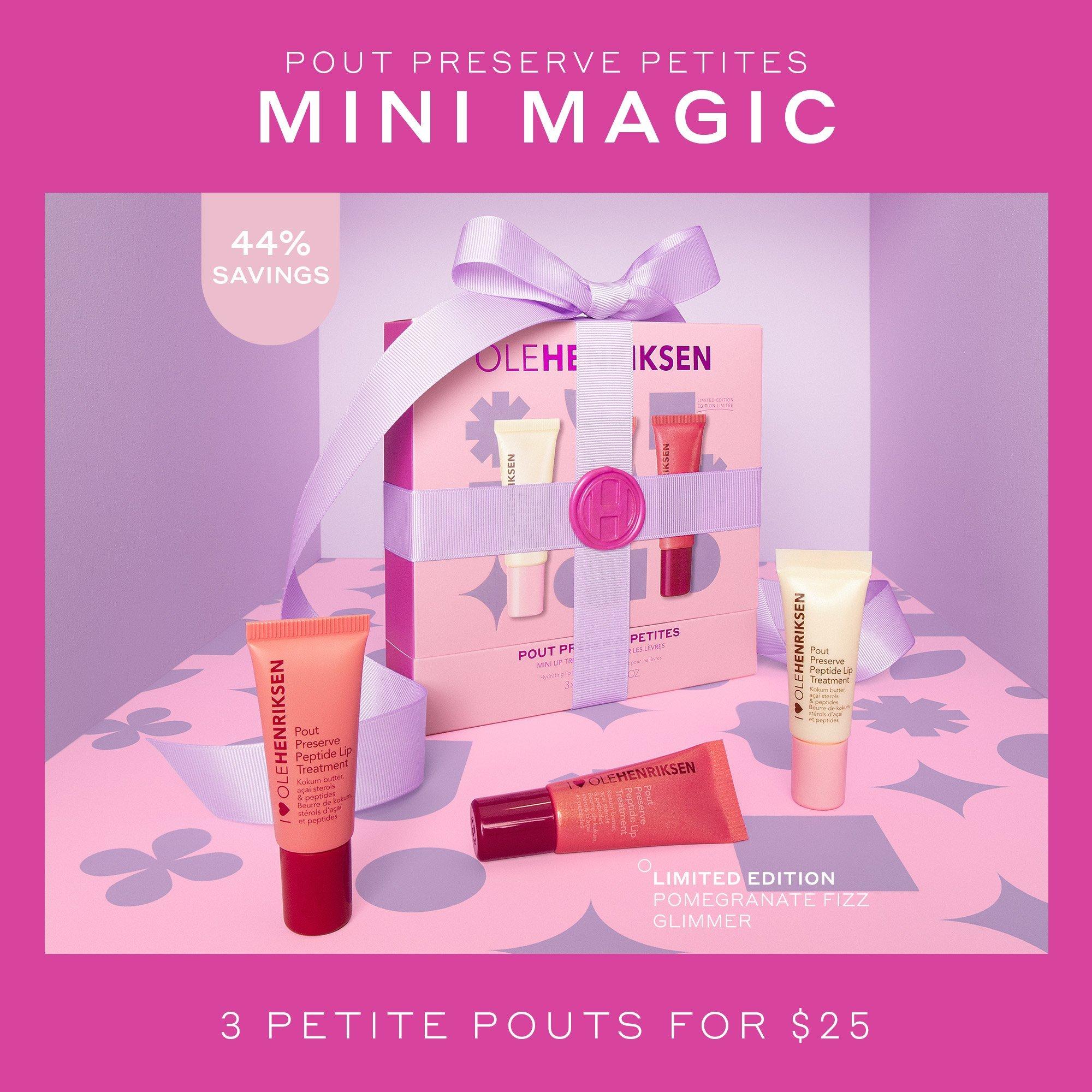 OLEHENRIKSEN Мини-набор из 3 увлажняющих пептидных средств для губ Ole Henriksen Pout Preserve — фото 2