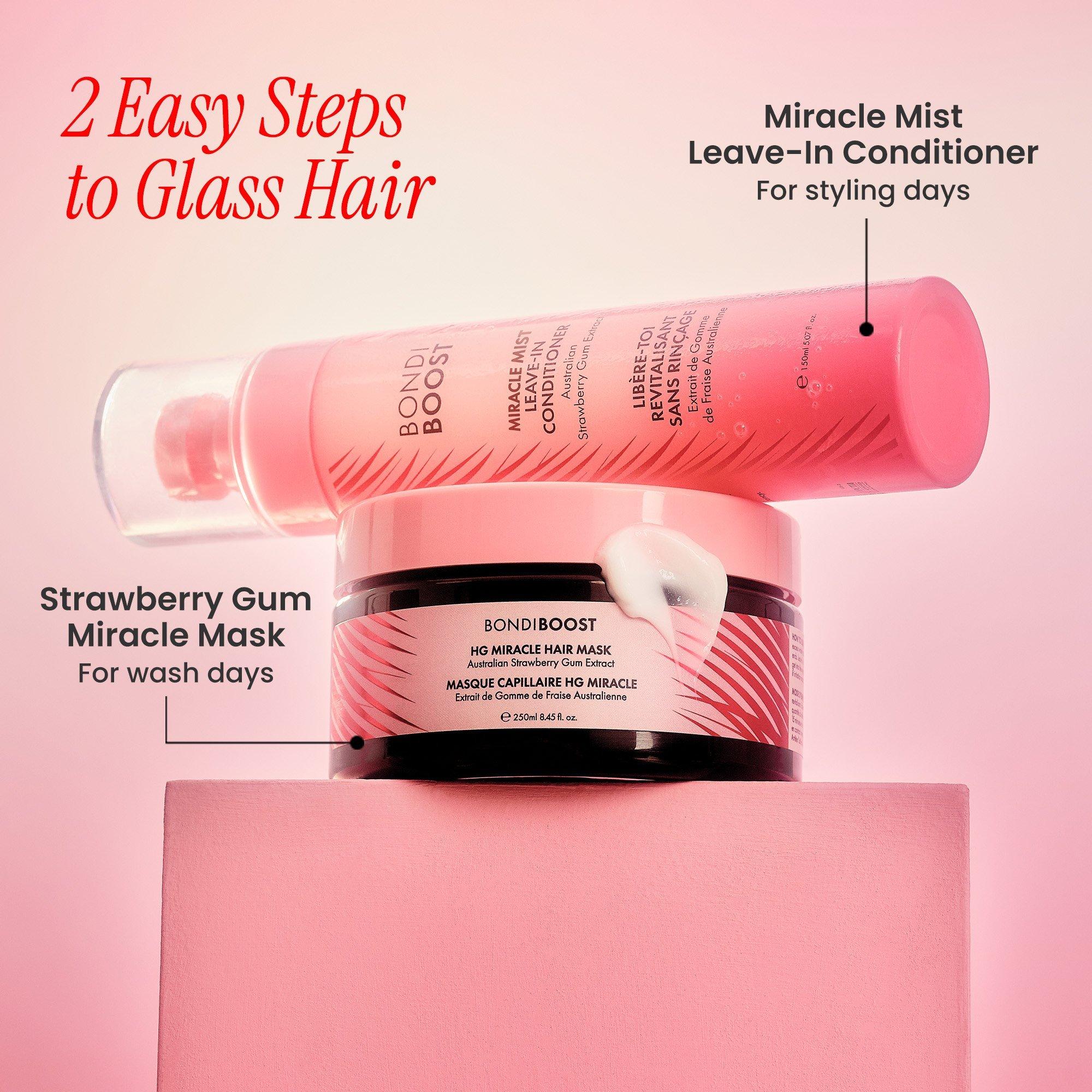 Набор для блеска и термозащиты волос Bondi Boost Strawberry Gum Glass Hair Duo — фото 2