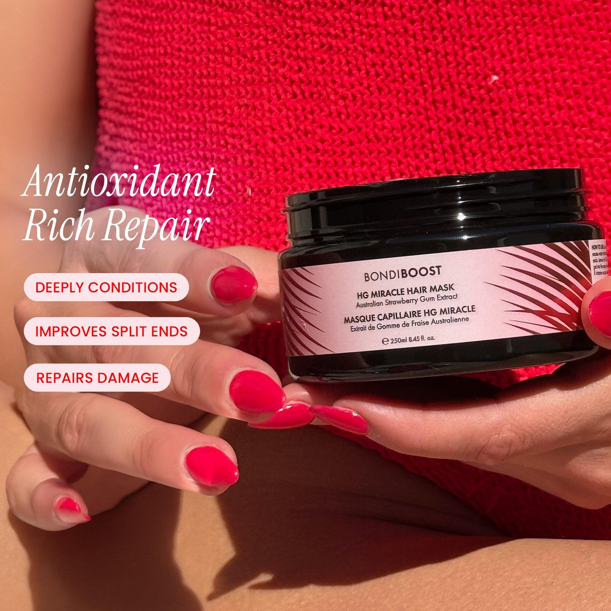 Набор для блеска и термозащиты волос Bondi Boost Strawberry Gum Glass Hair Duo — фото 4