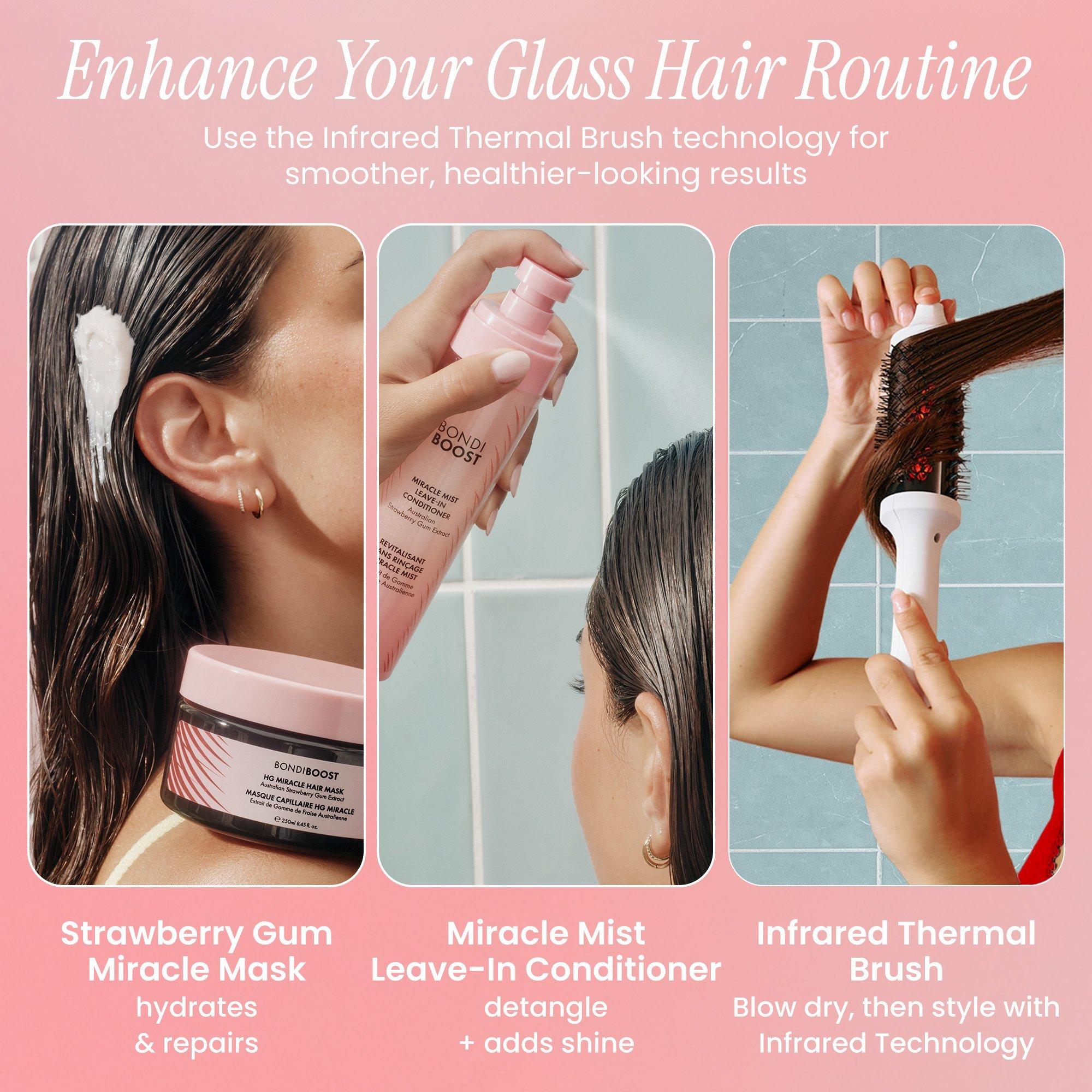 Набор для блеска и термозащиты волос Bondi Boost Strawberry Gum Glass Hair Duo — фото 8