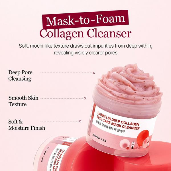 ROUND LAB Camellia Deep Collagen Rice Cake Mask Cleanser #3