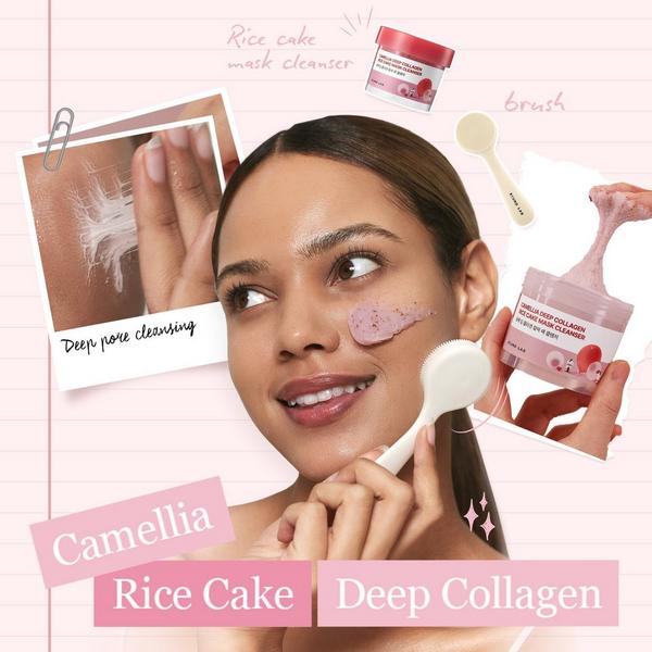 ROUND LAB Camellia Deep Collagen Rice Cake Mask Cleanser #5
