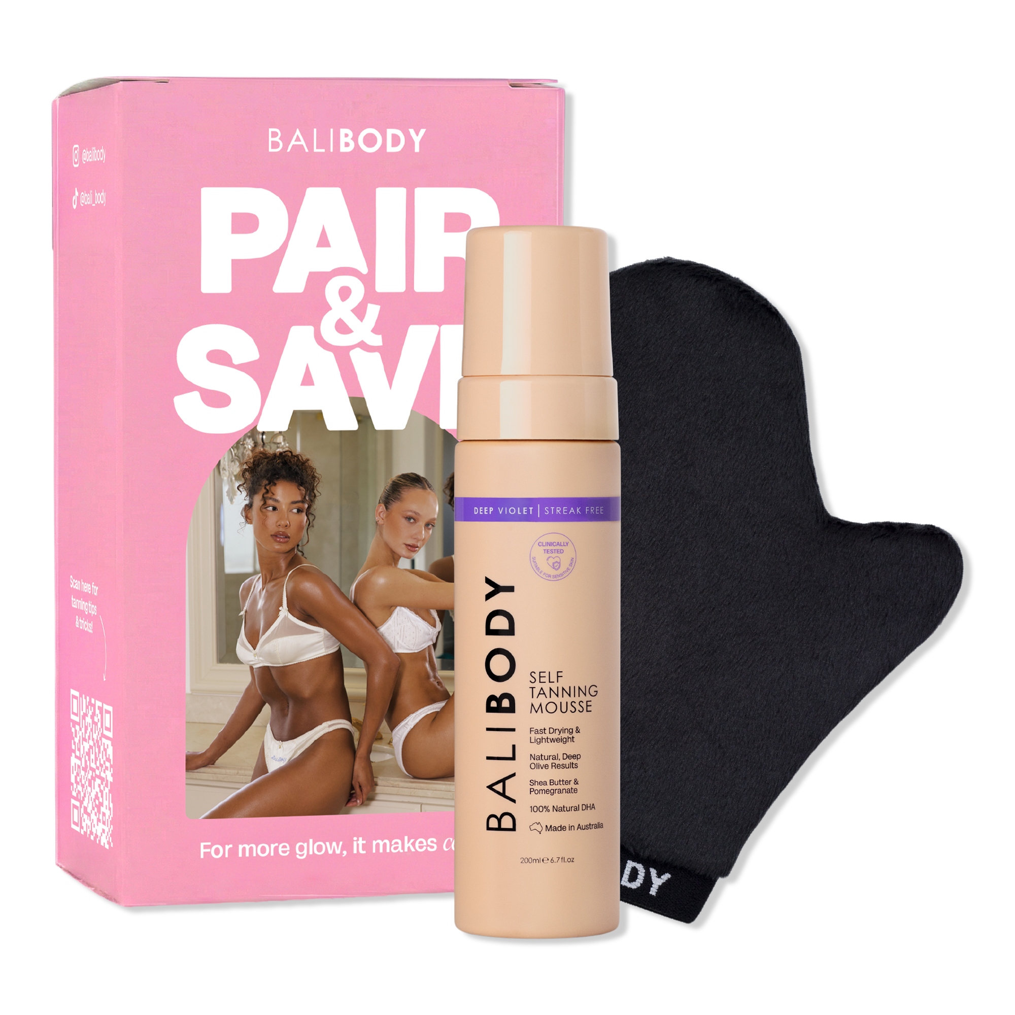 Bali Body Self Tanning Mousse & Mitt Set #1