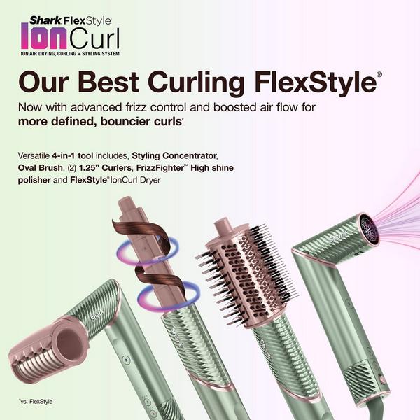 Shark Beauty FlexStyle IonCurl Ion Air Drying, Curling & Styling System in Strawberry Matcha #3