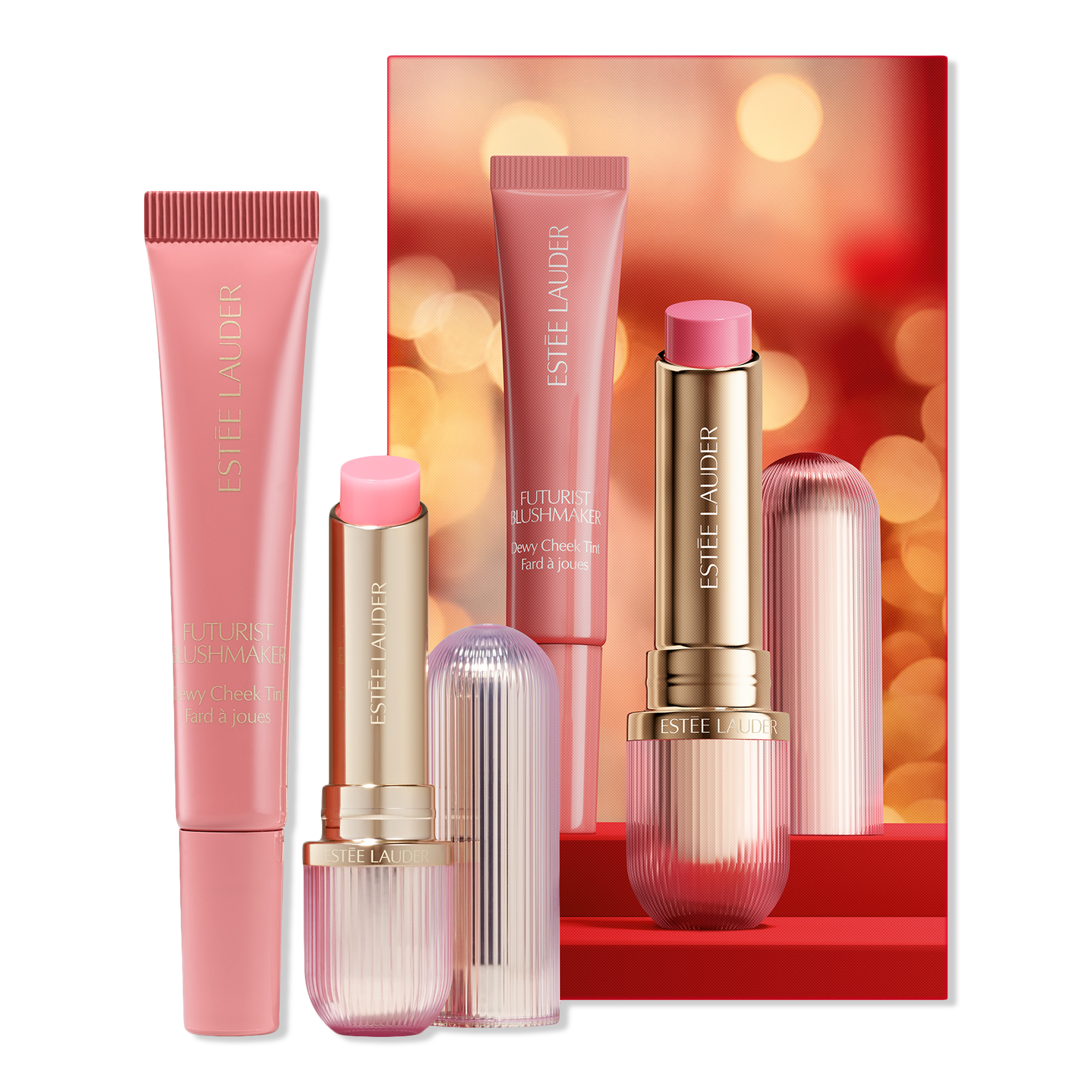 Estée Lauder Rosy Reception Futurist Blush & Lip Balm Makeup Gift Set #1
