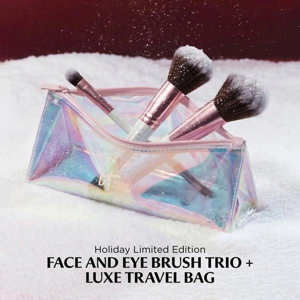 IT Brushes For ULTA Airbrush Limited Edition Face & Eye Brush Trio + Luxe Travel Bag #2