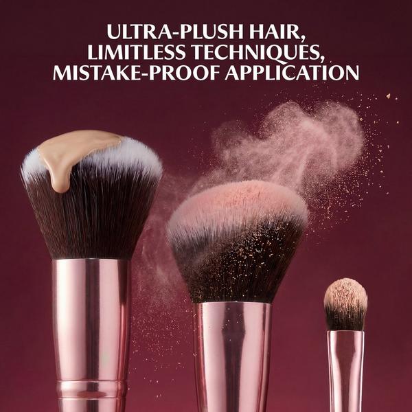 IT Brushes For ULTA Airbrush Limited Edition Face & Eye Brush Trio + Luxe Travel Bag #3