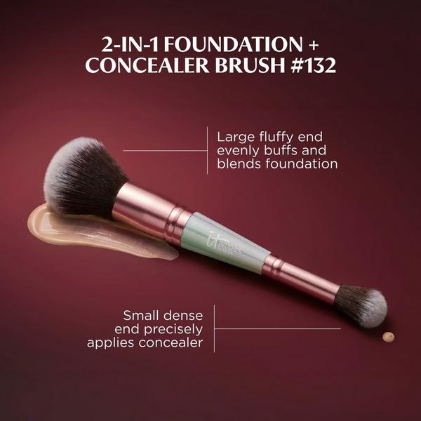 IT Brushes For ULTA Airbrush Limited Edition Face & Eye Brush Trio + Luxe Travel Bag #4