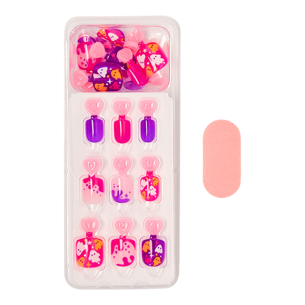Kiss Impress Mini Short Squoval Press On Nails for Kids, Spookz #2