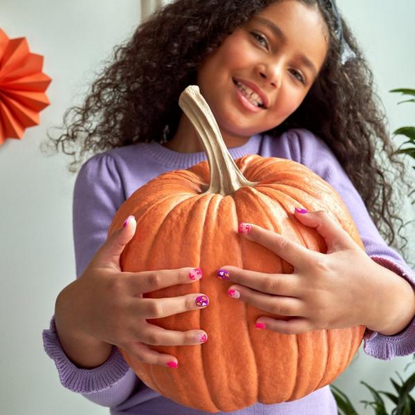 Kiss Impress Mini Short Squoval Press On Nails for Kids, Spookz #5