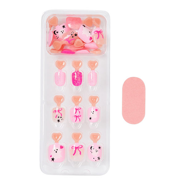 Kiss Impress Mini Short Squoval Press On Nails for Kids, Sweet Spooks #2