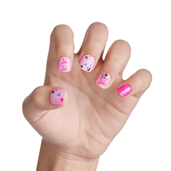Kiss Impress Mini Short Squoval Press On Nails for Kids, Sweet Spooks #3