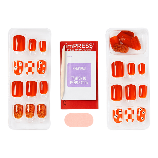 Kiss Impress Design Short Squoval Press On Nails, Fangs Out #2