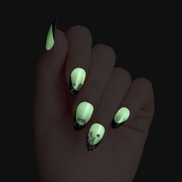 Kiss Impress Design Medium Almond Press On Nails, Boo Proof #4