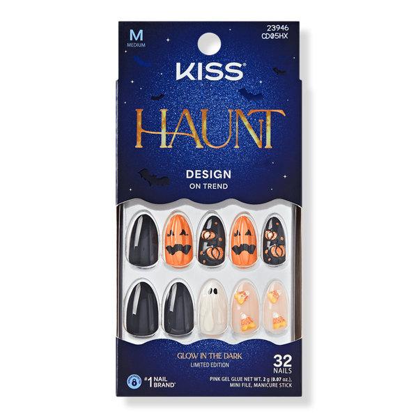 Kiss Core Design Medium Almond Press On Nails, Witching Hour #1