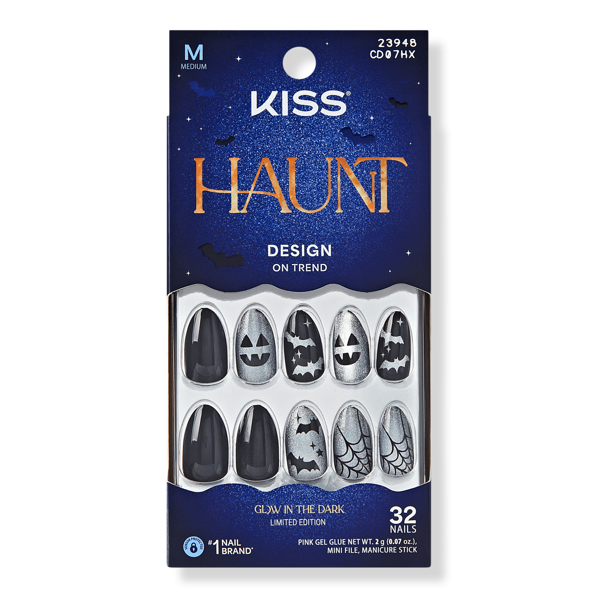 Kiss Core Design Medium Almond Press On Nails, Vamp It Up #1