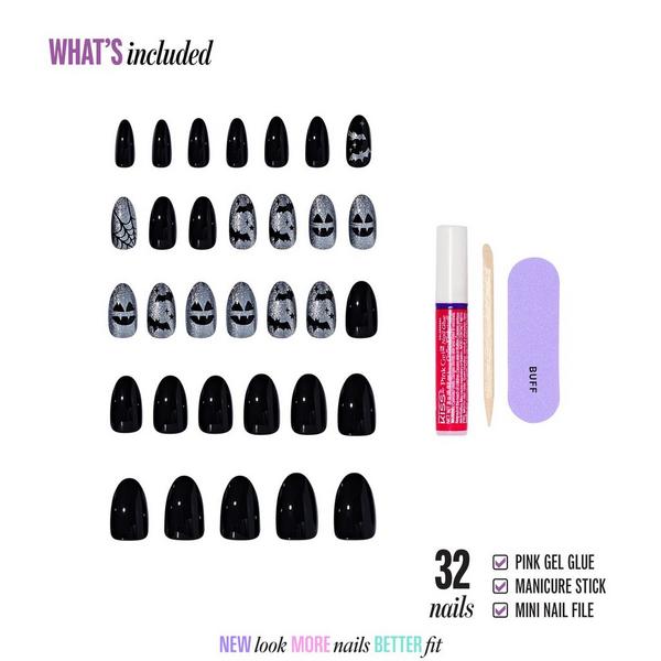 Kiss Core Design Medium Almond Press On Nails, Vamp It Up #2