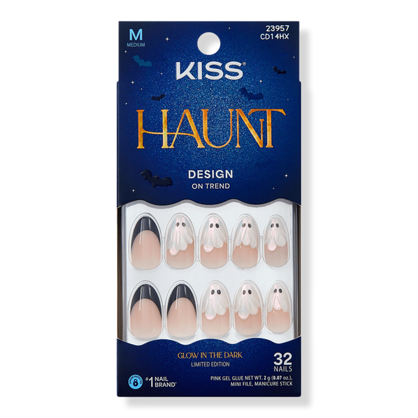 Kiss Core Design Medium Almond Press On Nails, Midnight Makeover #1