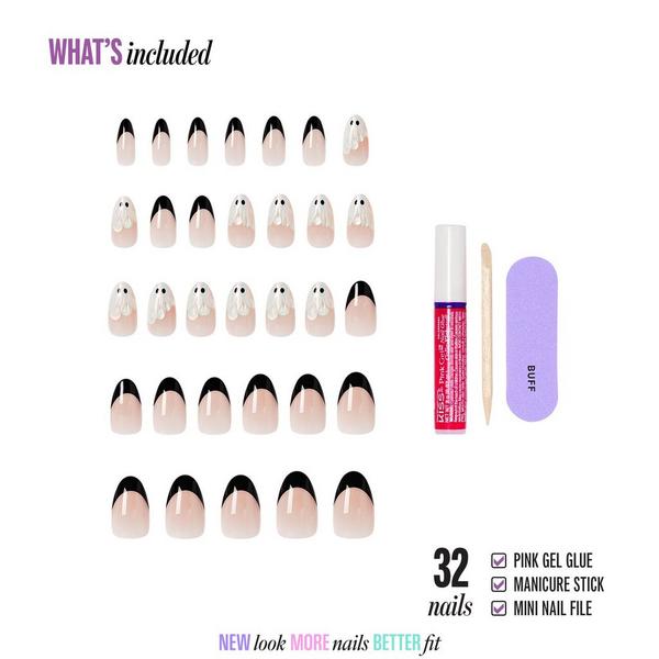 Kiss Core Design Medium Almond Press On Nails, Midnight Makeover #2
