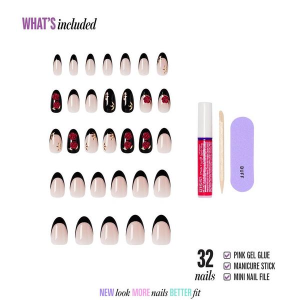 Kiss Core Design Medium Almond Press On Nails, Drop Dead Gorgeous #2