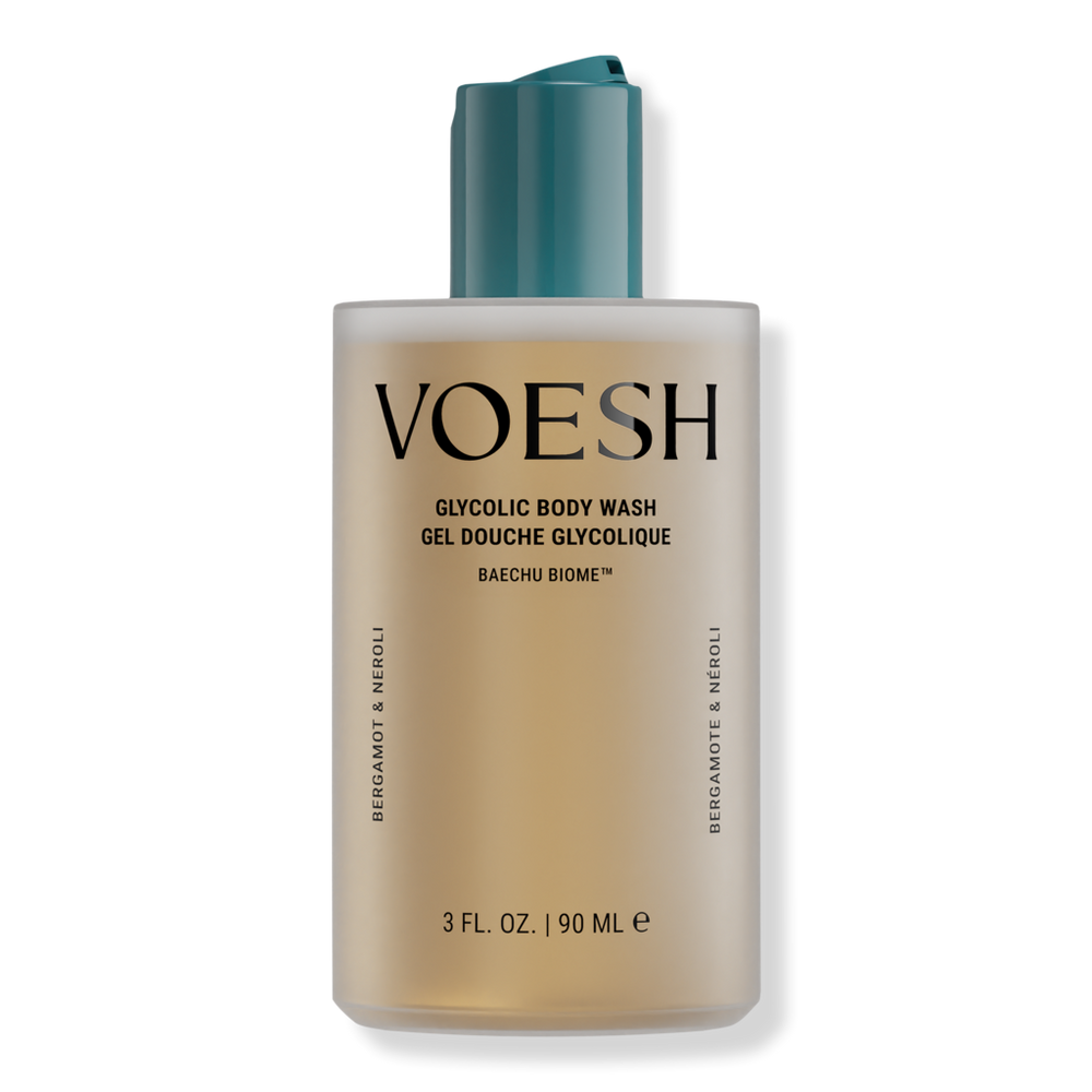 VOESH Mini Exfoliating Glycolic Acid Body Wash for Soft Glowing Skin - Bergamot & Neroli