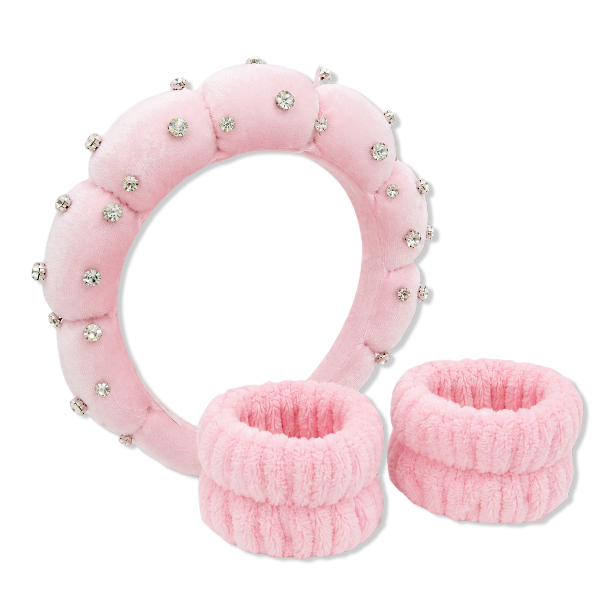 The Vintage Cosmetic Company Rhinestone Headband and Wrist cuff Set #1