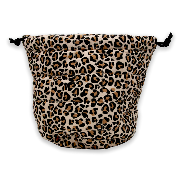 The Vintage Cosmetic Company Leopard Drawstring Quilted Bag #3