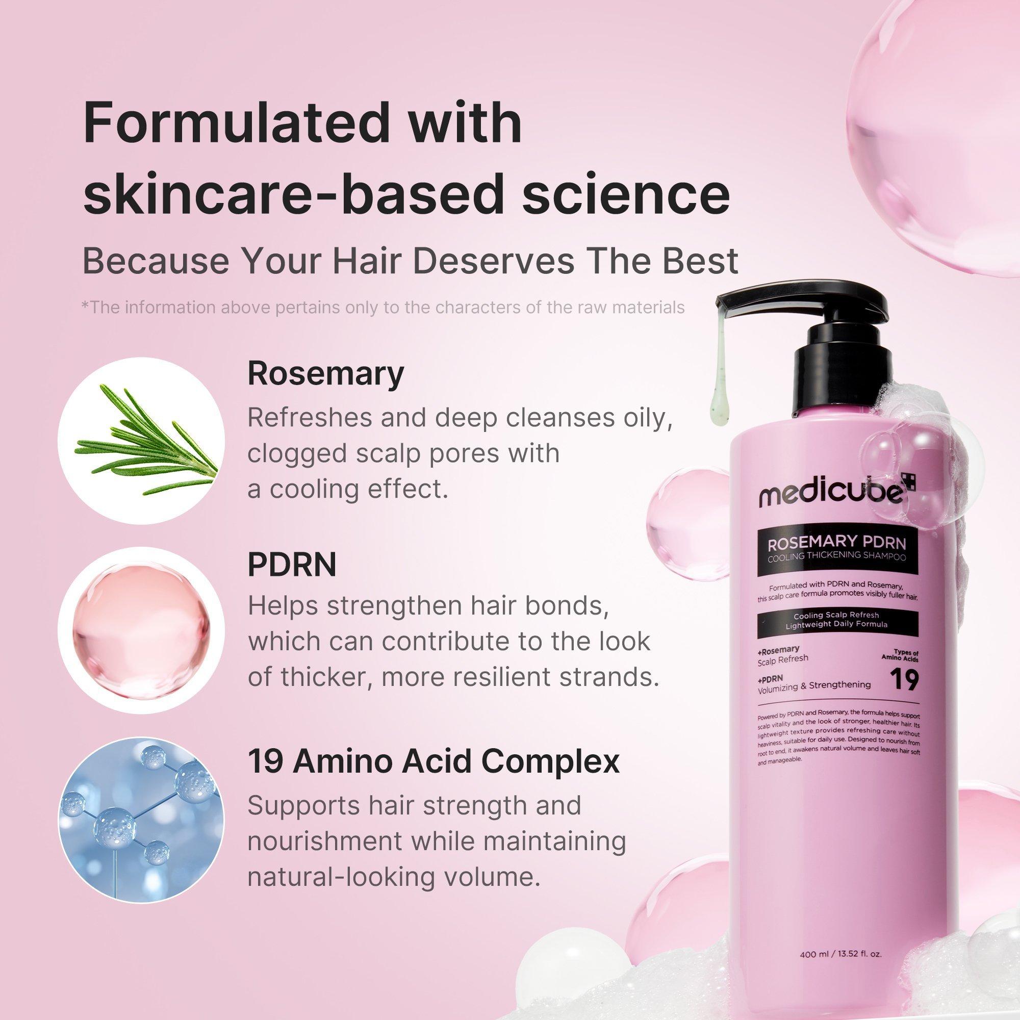 Охлаждающий шампунь для густоты волос Medicube Rosemary Pdrn — фото 3
