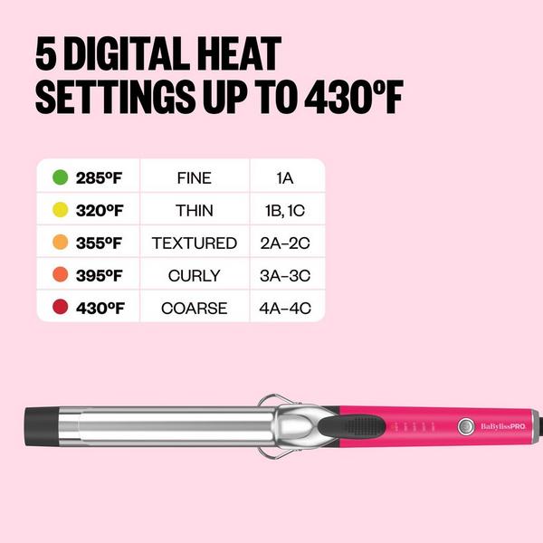 BaBylissPRO The Extended-Barrel 1¼" Curling Iron Limited Edition in Hard Candy #6