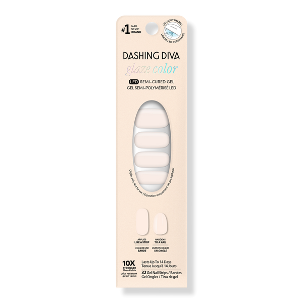 Dashing Diva GLAZE COLOR, Semi-Cured Gel Nail Strips #1