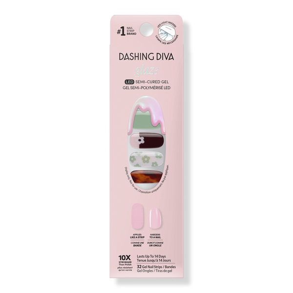 Dashing Diva GLAZE DESIGN, Semi-Cured Gel Nail Strips #1