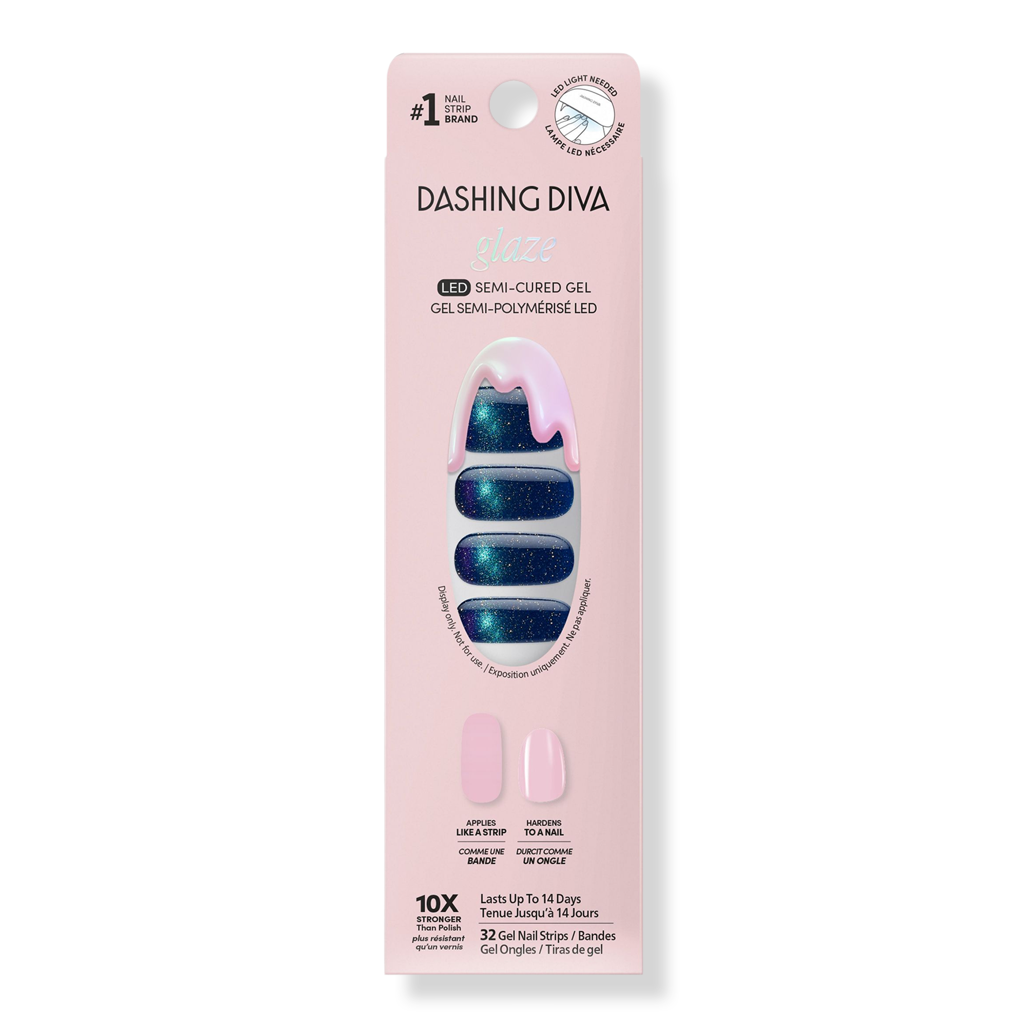 Dashing Diva GLAZE DESIGN, Semi-Cured Gel Nail Strips #1