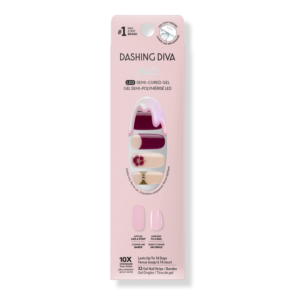 Dashing Diva GLAZE DESIGN, Semi-Cured Gel Nail Strips #1