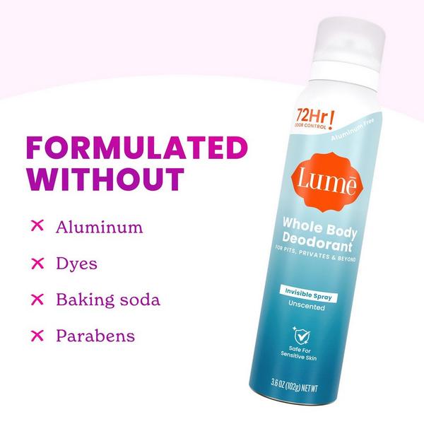 Lume Whole Body Deodorant Invisible Spray #4