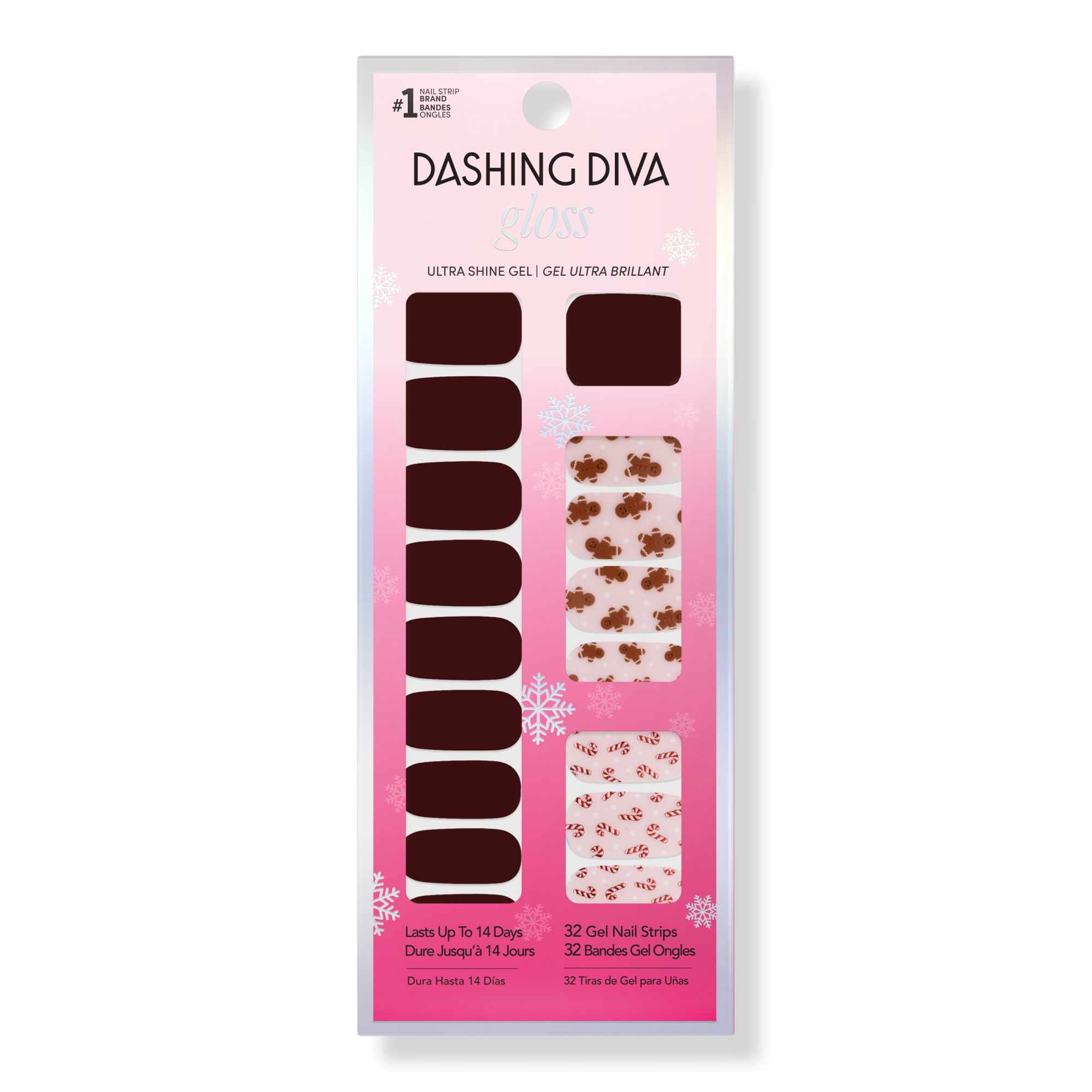 Dashing Diva GLOSS, Gel Nail Strips, Sugar & Spice #1