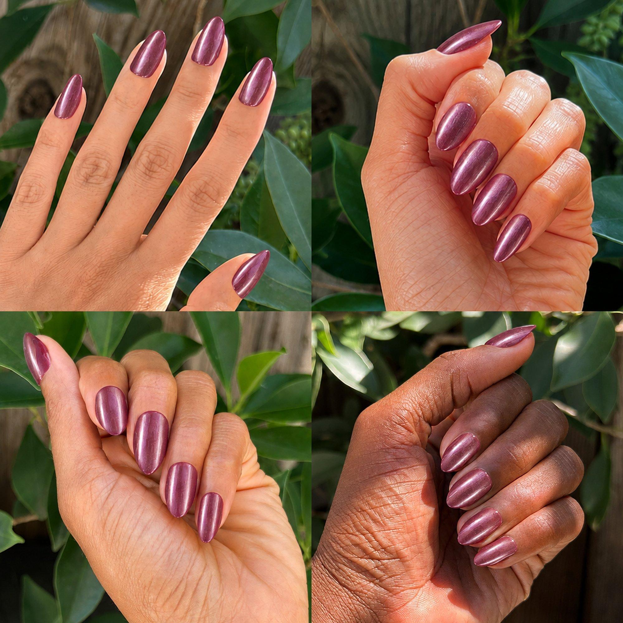 Накладные ногти Olive & June Holiday Instant Mani, Cabernet Velvet, средний миндаль — фото 7