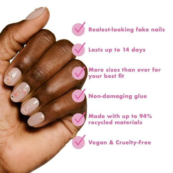 Olive & June Holiday Instant Mani - Christmas Joy Extra Short Round #5