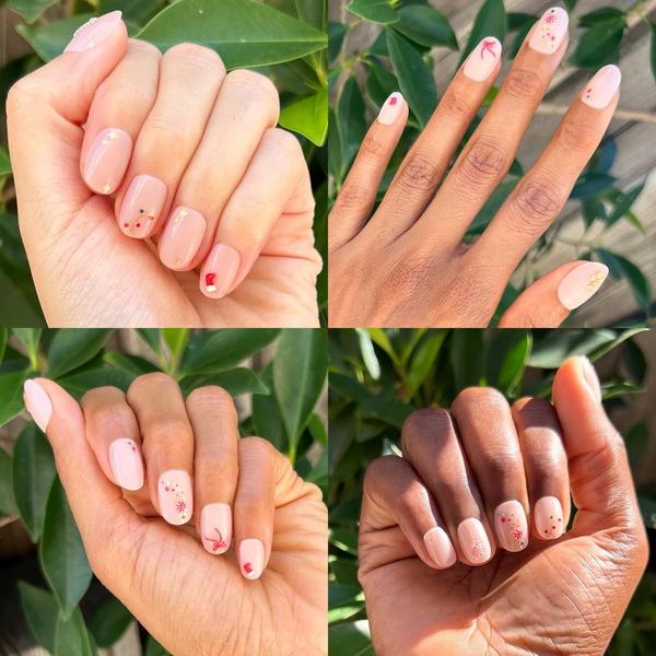 Olive & June Holiday Instant Mani - Christmas Joy Extra Short Round #7