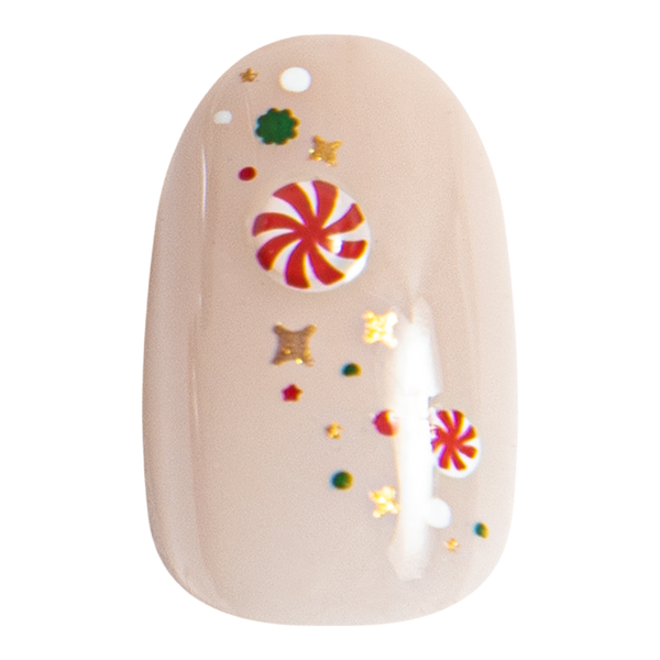 Olive & June Holiday Instant Mani - Christmas Joy Extra Short Round #2