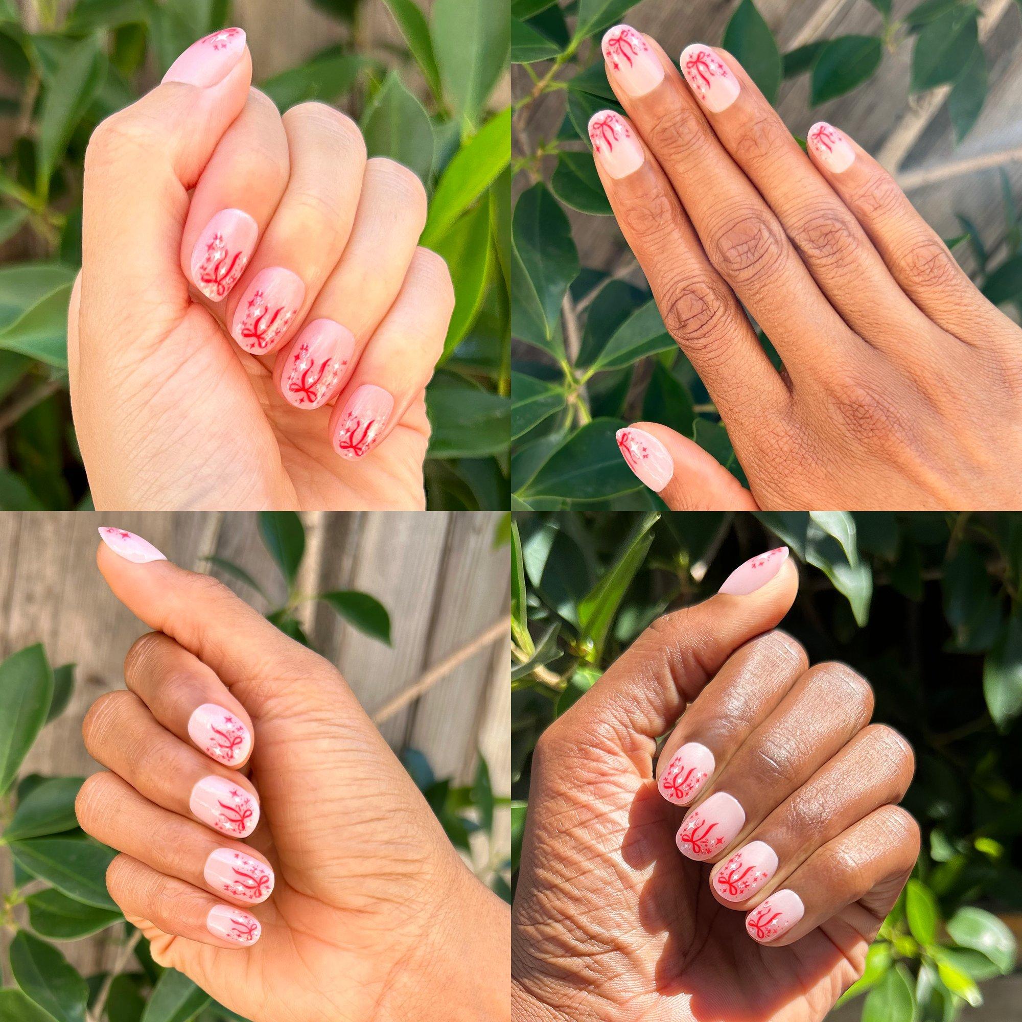Накладные ногти Olive & June Holiday Instant Mani, Holiday Party, очень короткие круглые — фото 7