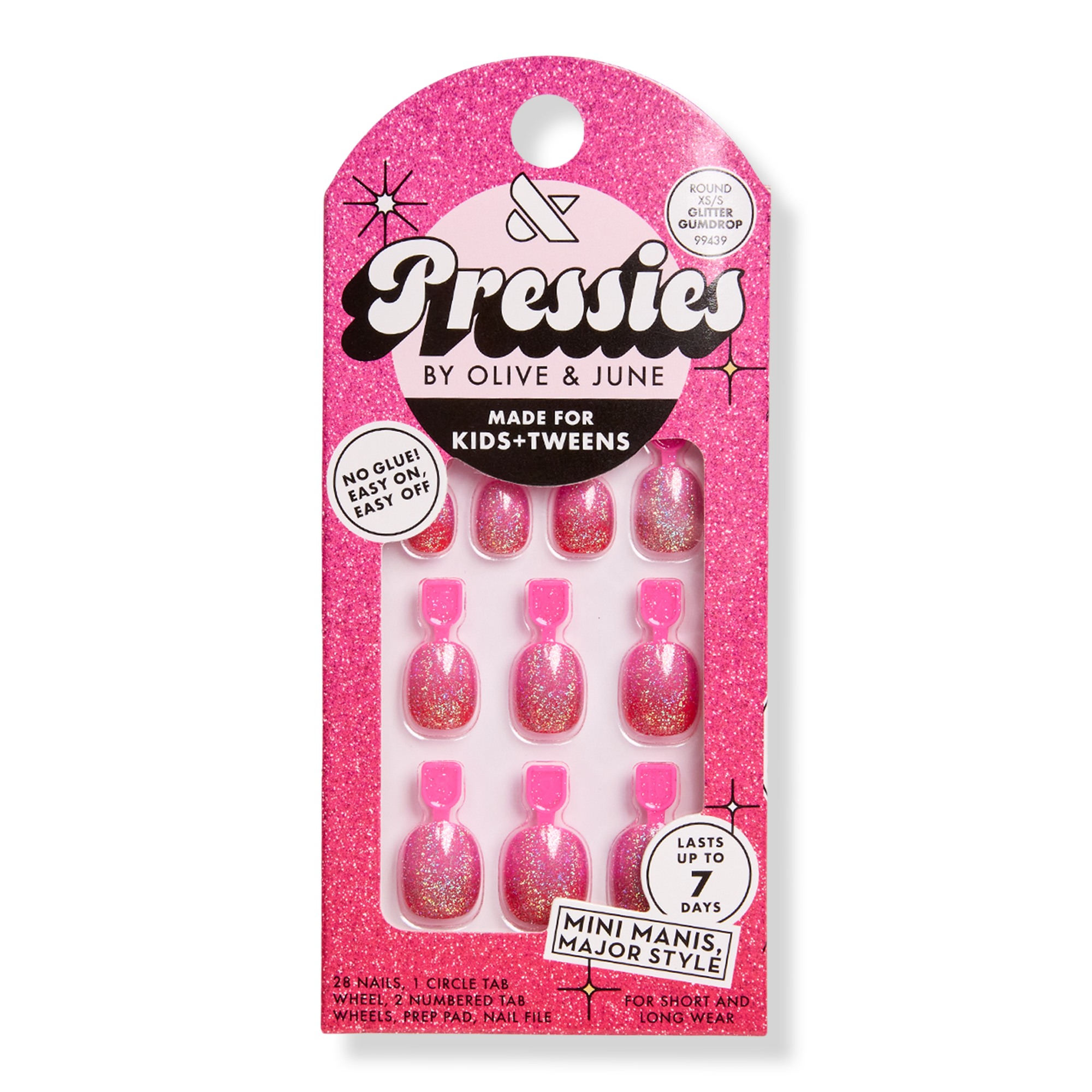 Olive & June Holiday Pressies - Glitter Gumdrop - Extra Short #1