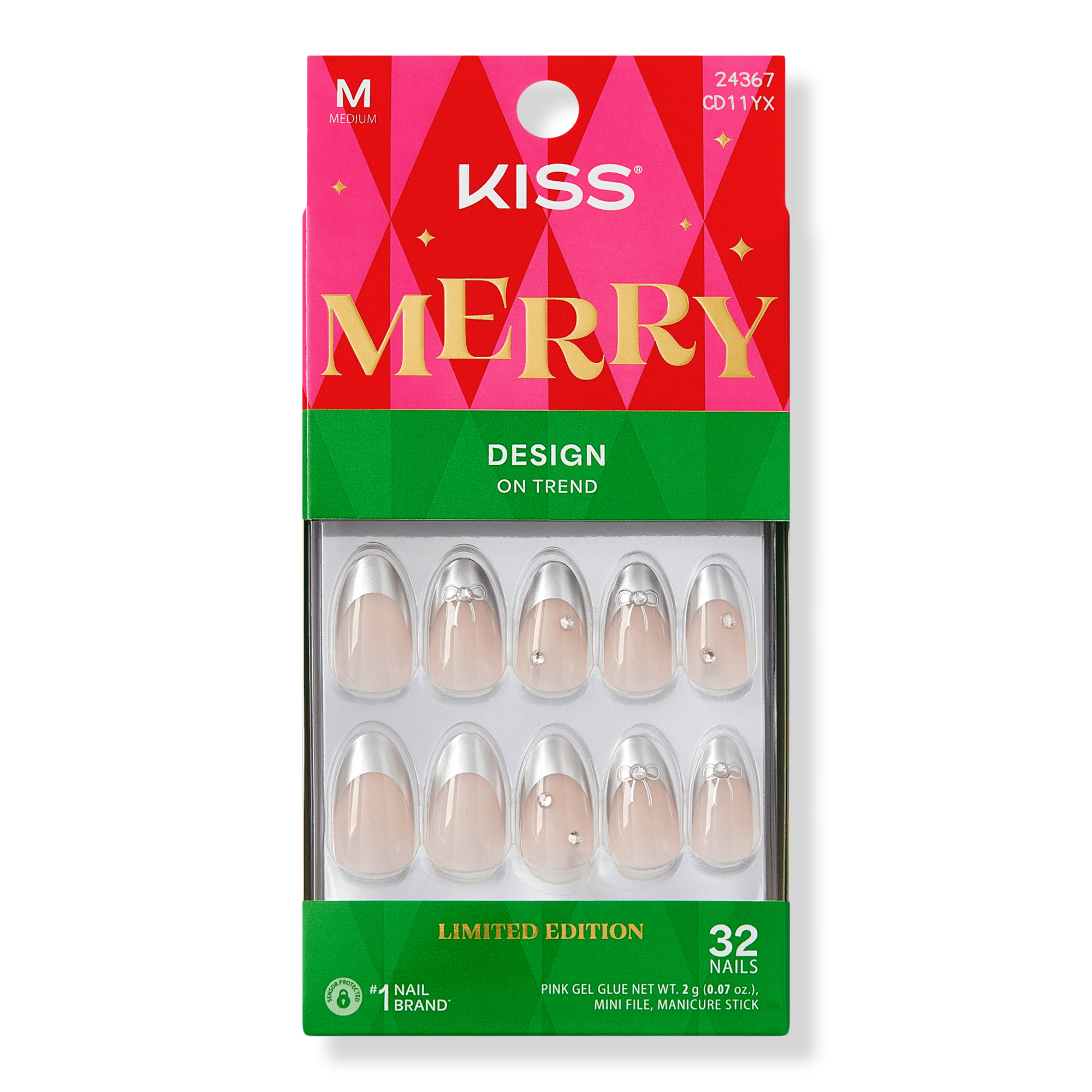 Накладные ногти Kiss Core Design, средний миндаль, Let It Glow
