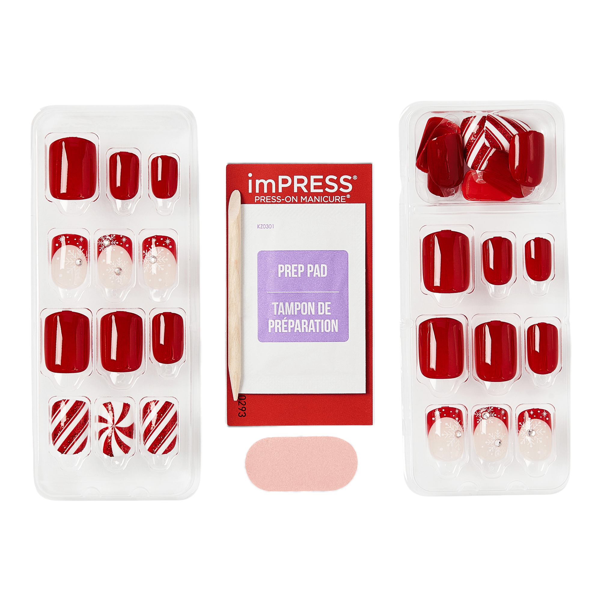 Накладные ногти Kiss Impress Design, короткая квадратно-овальная форма, Halo — фото 2