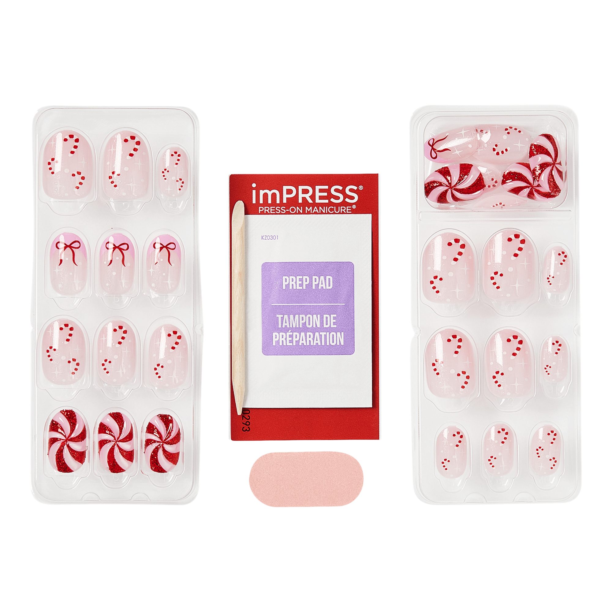 Накладные ногти Kiss Impress Design, короткая овальная форма, Frost — фото 2