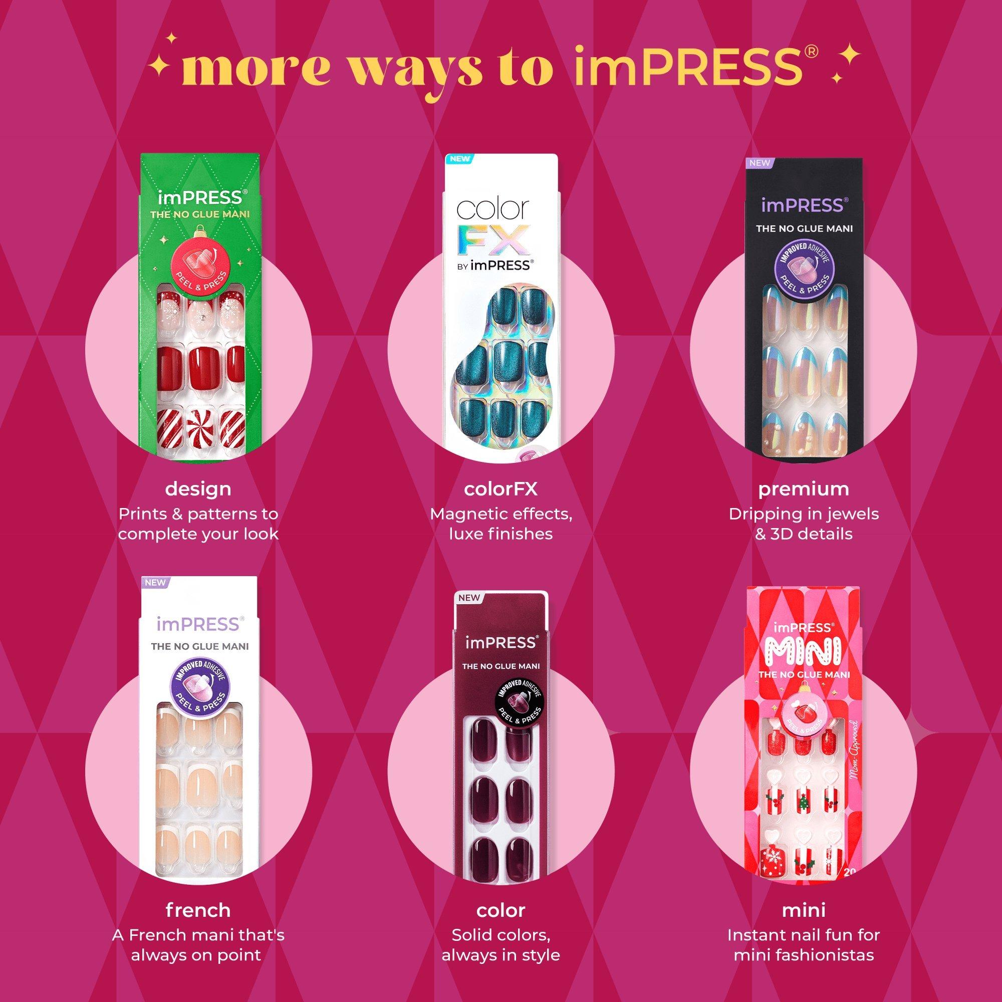 Детские накладные ногти Kiss Impress Mini, квадратно-овальная форма, Cute Wish — фото 8