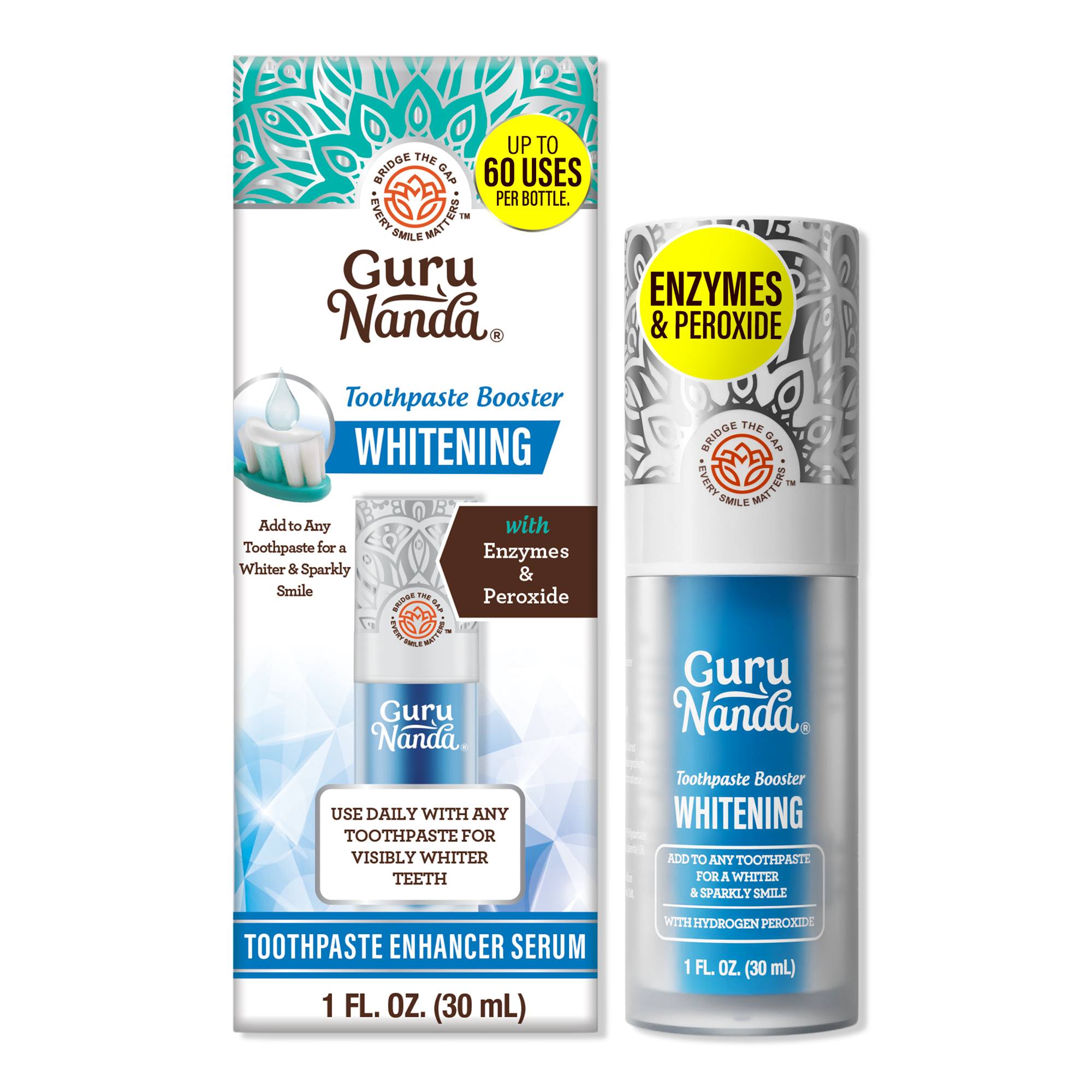 GuruNanda Whitening Toothpaste Booster with Enzymes & Peroxide #1