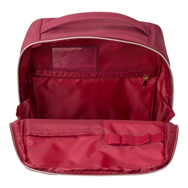 Tartan + Twine Burgundy Makeup Stand-Up Bag #3