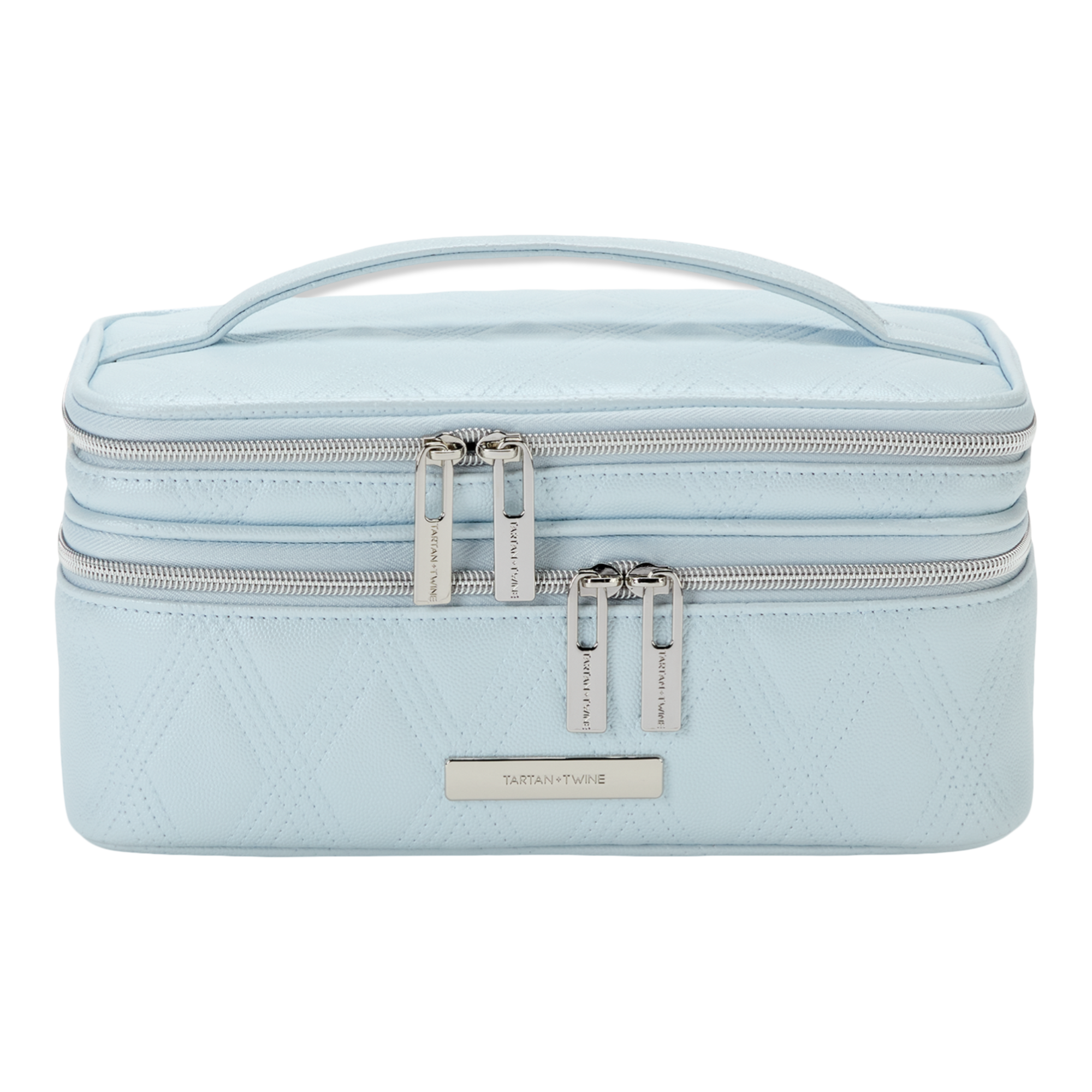 Tartan + Twine Blue Aura Double Zip Train Case #1
